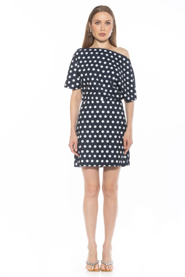 Navy Polka Dot