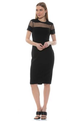 Everleigh Illusion Neck Midi Dress