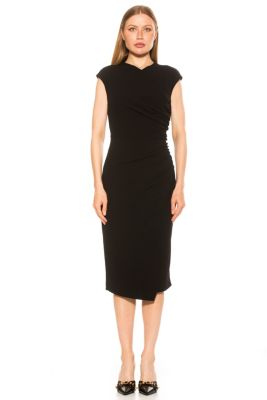 Yoon Draped Faux Surplice Sheath Dress