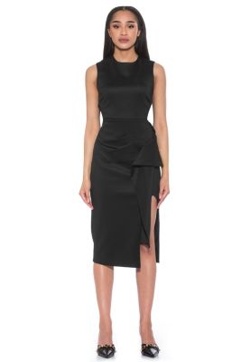 Valeri Crewneck Asymmetric Dress