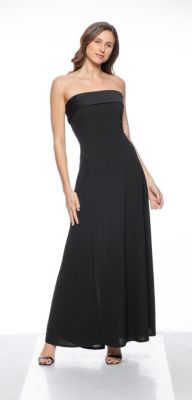 Sleeveless Strapless Scuba Crepe Gown