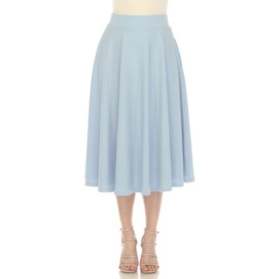 Women's Flared Midi Skirt with Pockets