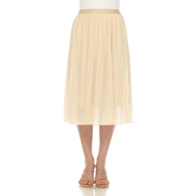 Chiffon Pleated Midi Skirt