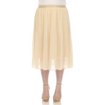 Plus Chiffon Midi Skirt