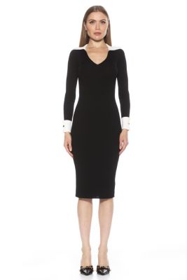 Tau V Neck Knit Dress