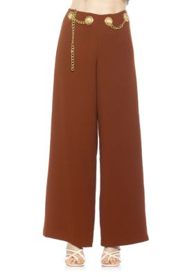 Cassie Wide Leg Mid Rise Pants