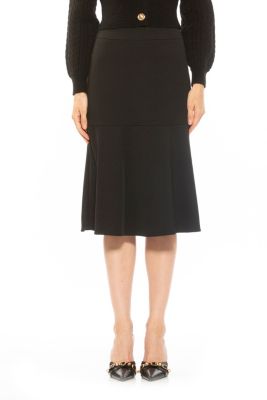 Ezra Midi Flared Skirt With Waistband