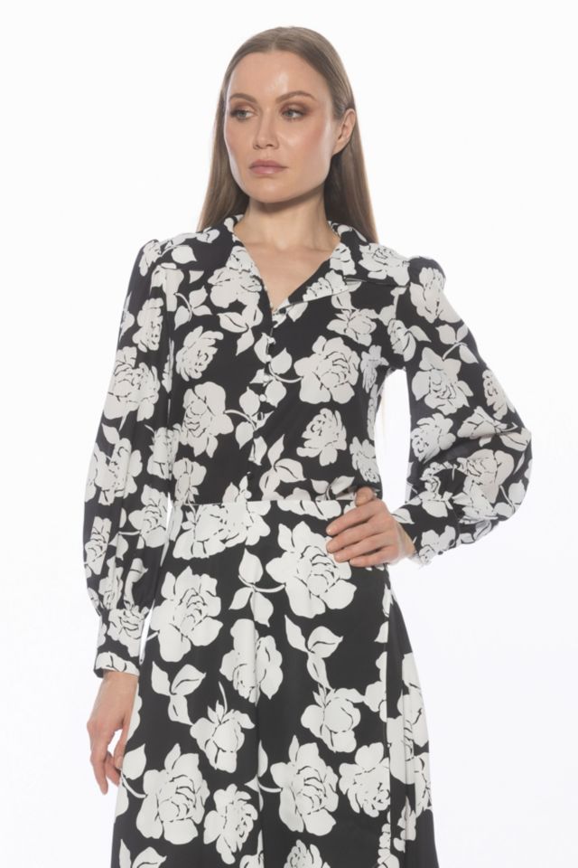 Black White Floral