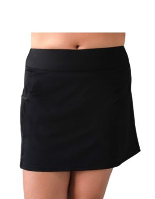 Plus Fit 4 Ur Hips Longer Swim Skirt w/ Zippered Pocket