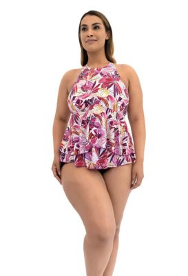 Fit 4 Ur Hips Kapalua Hi Neck 2 Tier Top