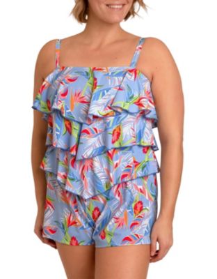 Fit 4 Ur Hips Dawn 3 Tier V Hem Bandeau Romper