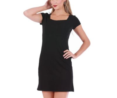 Cap sleeve squre neck mini dress