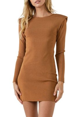 Shoulder Pad Knit Dress