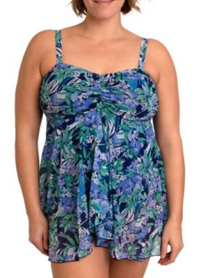 Jungle Jive Mesh Thigh Solutions Plus Bandeau Flyaway Dress