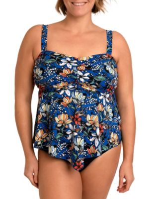 Flora D & E Cup Solutions Plus Flared V Hem Bandeau Top