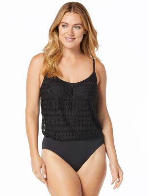 Coco Contours Amaris V-Neck Bra Sized One Piece Swimsuit - Crochet