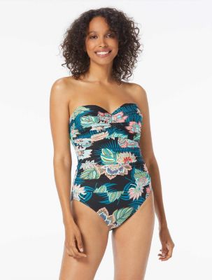 Coco Reef Charisma Bra Sized Pleated One Piece Swimsuit