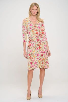 FLORAL WRAP DRESS