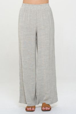 STRIPED WIDE LEG PANTS