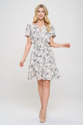 FLORAL SMOCKED WAIST DRESS