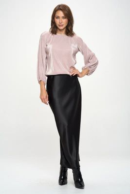 SATIN MAXI SKIRT