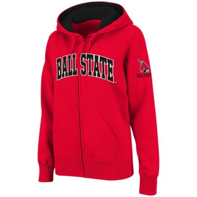 NCAA Ball State Cardinals Arched Name Full-Zip Hoodie