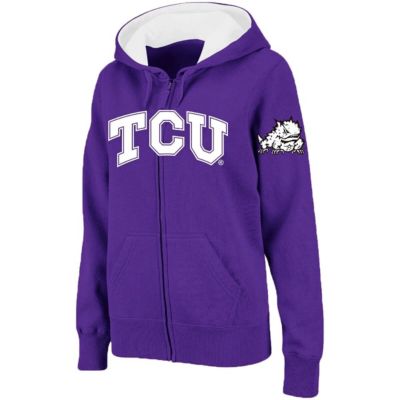 NCAA TCU Horned Frogs Arched Name Full-Zip Hoodie