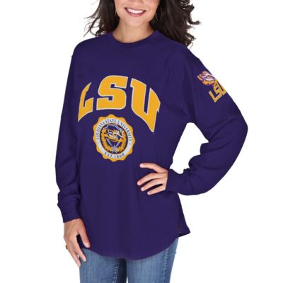 NCAA LSU Tigers Edith Long Sleeve Oversized Top