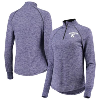 NCAA Northwestern Wildcats Bikram Lightweight Fitted Quarter-Zip Long Sleeve Top