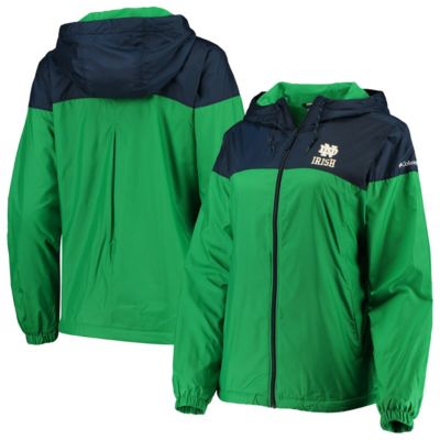 NCAA Green/Navy Notre Dame Fighting Irish Flash Forward Lined Full-Zip Windbreaker Jacket