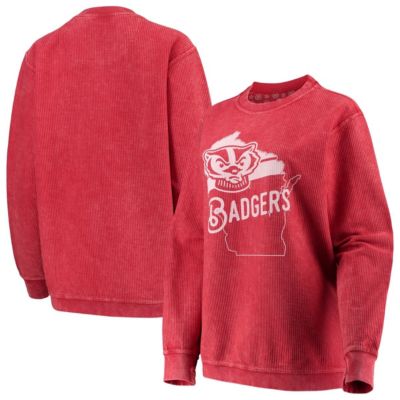 NCAA Wisconsin Badgers Comfy Cord Corduroy Crewneck Sweatshirt