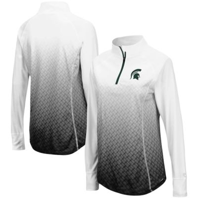 NCAA Michigan State Spartans Magic Ombre Lightweight Fitted Quarter-Zip Long Sleeve Top