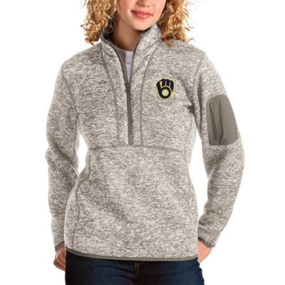 MLB Milwaukee Brewers Team Fortune Quarter-Zip Pullover Jacket