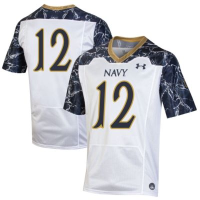 Navy Midshipmen NCAA Under Armour #12 175 Years Special Game Replica Jersey