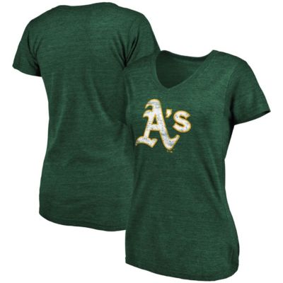 MLB Fanatics ed Oakland Athletics Core Weathered Tri-Blend V-Neck T-Shirt