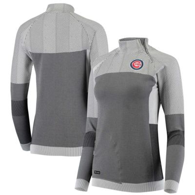 MLB Chicago Cubs Verse Asymmetrical Raglan Tri-Blend Quarter-Zip Jacket