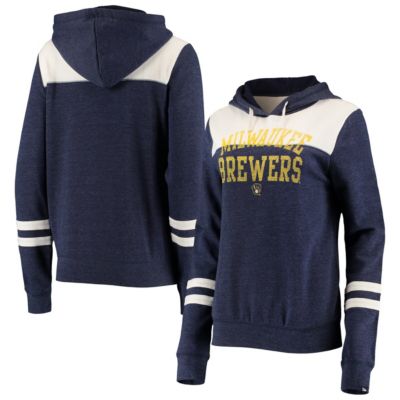 MLB ed Milwaukee Brewers Colorblock Tri-Blend Pullover Hoodie