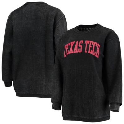 Texas Tech Red Raiders NCAA Comfy Cord Vintage Wash Basic Arch Pullover Sweatshirt