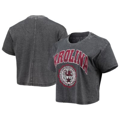 NCAA South Carolina Gamecocks Edith Vintage Burnout Crop T-Shirt