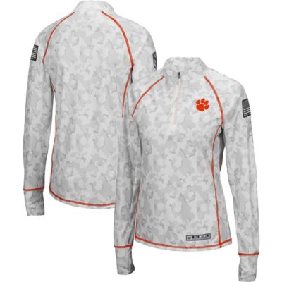 NCAA Clemson Tigers OHT Military Appreciation Officer Arctic Fitted Lightweight 1/4-Zip Jacket