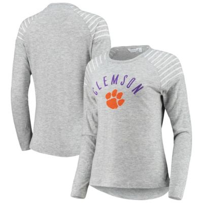 NCAA ed Clemson Tigers Maritime Striped Raglan Long Sleeve T-Shirt