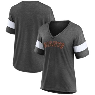 MLB Fanatics ed San Francisco Giants Wordmark V-Neck Tri-Blend T-Shirt