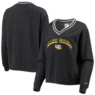 NCAA ed LSU Tigers Victory Springs Tri-Blend V-Neck Pullover Sweatshirt