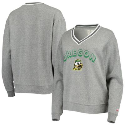 NCAA ed Oregon Ducks Victory Springs Tri-Blend V-Neck Pullover Sweatshirt