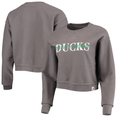 NCAA Oregon Ducks Classic Corded Timber Crop Pullover Sweatshirt