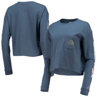 NCAA Florida Gators Clothesline Cotton Midi Crop Long Sleeve T-Shirt