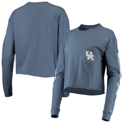 NCAA Kentucky Wildcats Clothesline Cotton Midi Crop Long Sleeve T-Shirt