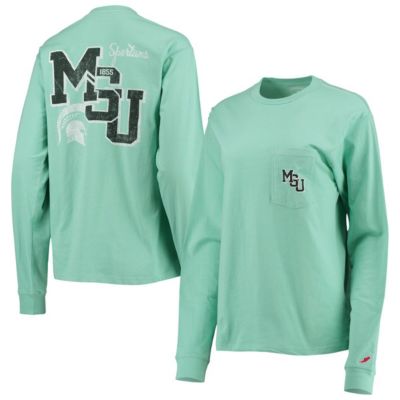 NCAA Michigan State Spartans Pocket Oversized Long Sleeve T-Shirt