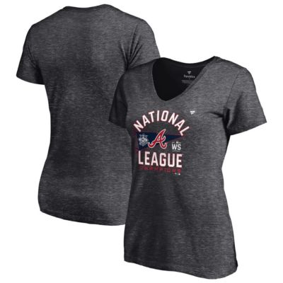 MLB Fanatics ed Atlanta Braves 2021 National League s Locker Room Plus V-Neck T-Shirt