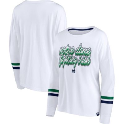 NCAA Fanatics Notre Dame Fighting Irish Retro Power Striped Long Sleeve T-Shirt
